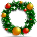 Christmas wreath icon